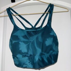 All in Motion Teal Floral Sports Bra